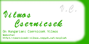 vilmos csernicsek business card
